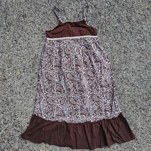 🔥4/$40 Y2K Brown Paisley Dress Mossimo Small Excellent